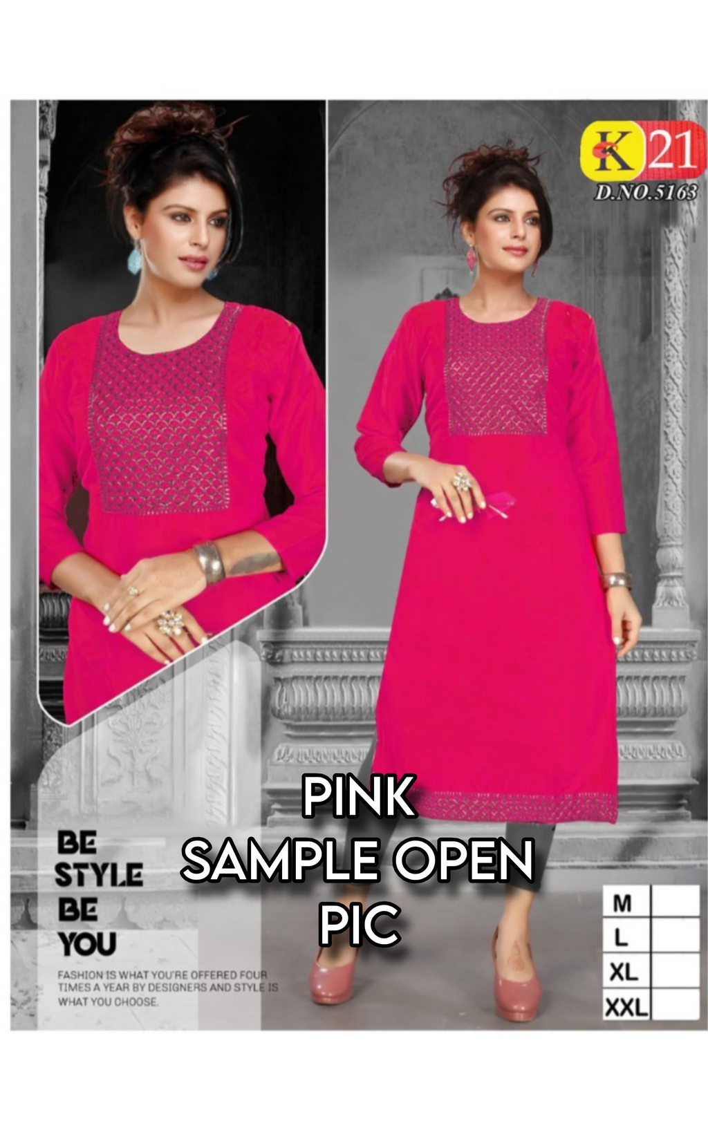 Pink Satin Kurti