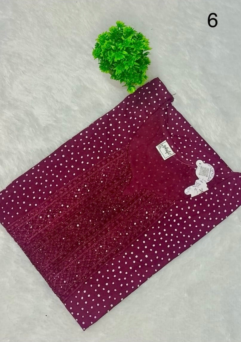 Dotted Reyon Kurti